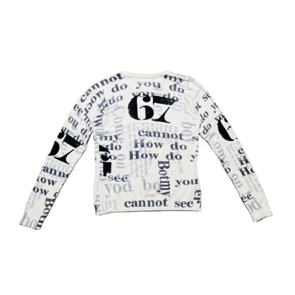 Just Mist Crop Top Long Sleeve Y2K Streetwear Shimmer Crewneck - Picture 4 of 7